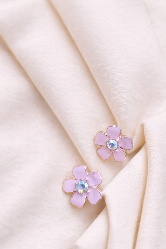 Crystal Stud Earrings-AntiTarnish