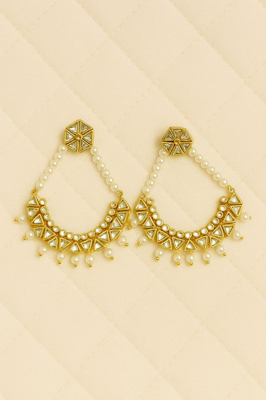Classic Pearl Beaded Stud Drops Earrings