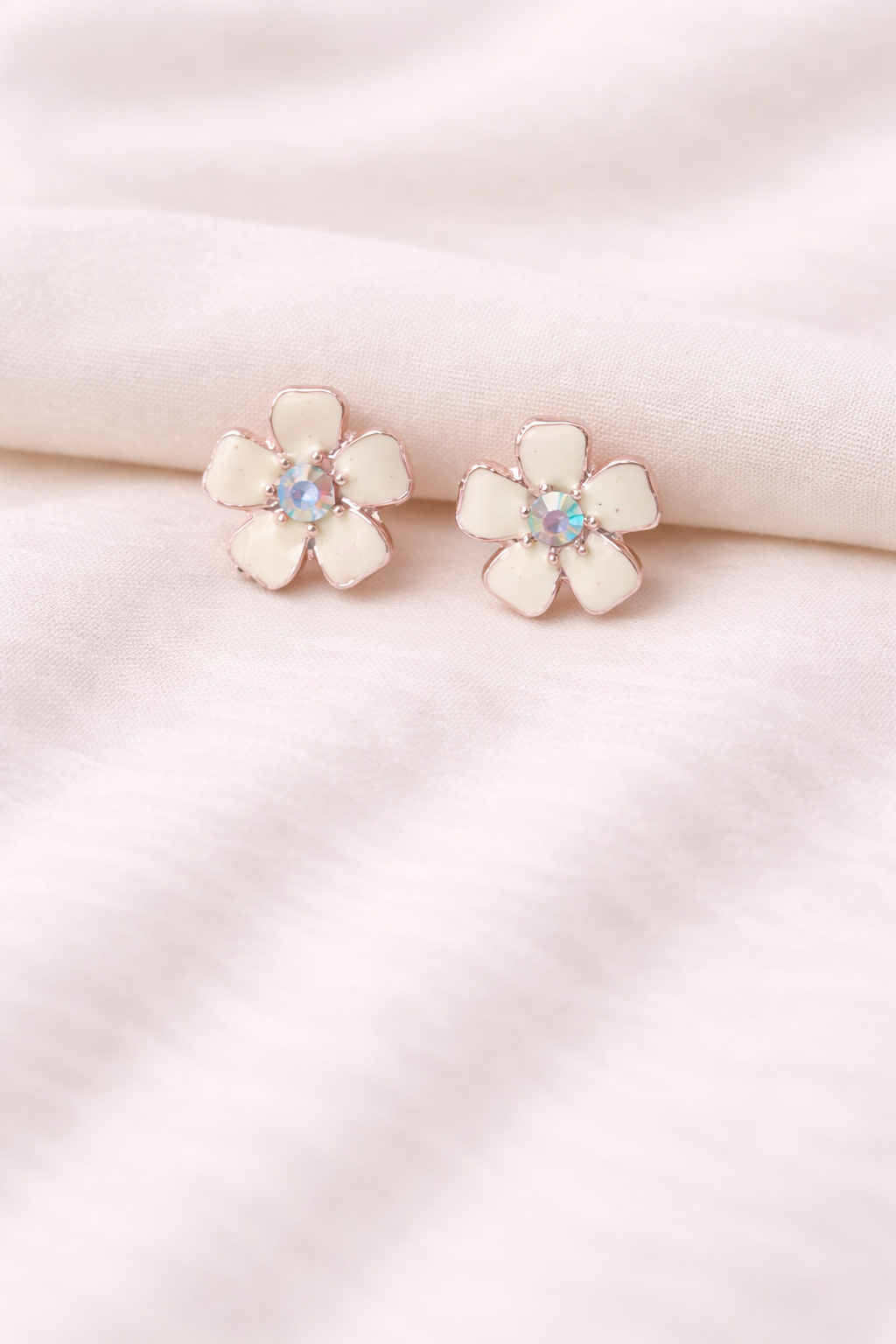 Crystal Stud Earrings-AntiTarnish