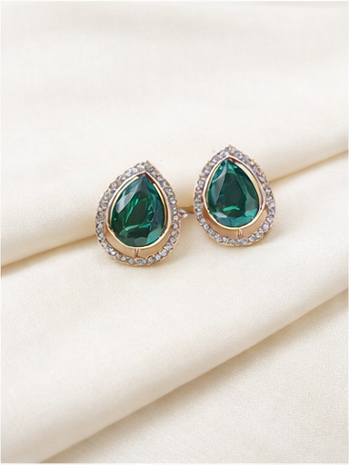 Elegant Lavender Teardrop Stud Earrings - Anti Tarnish