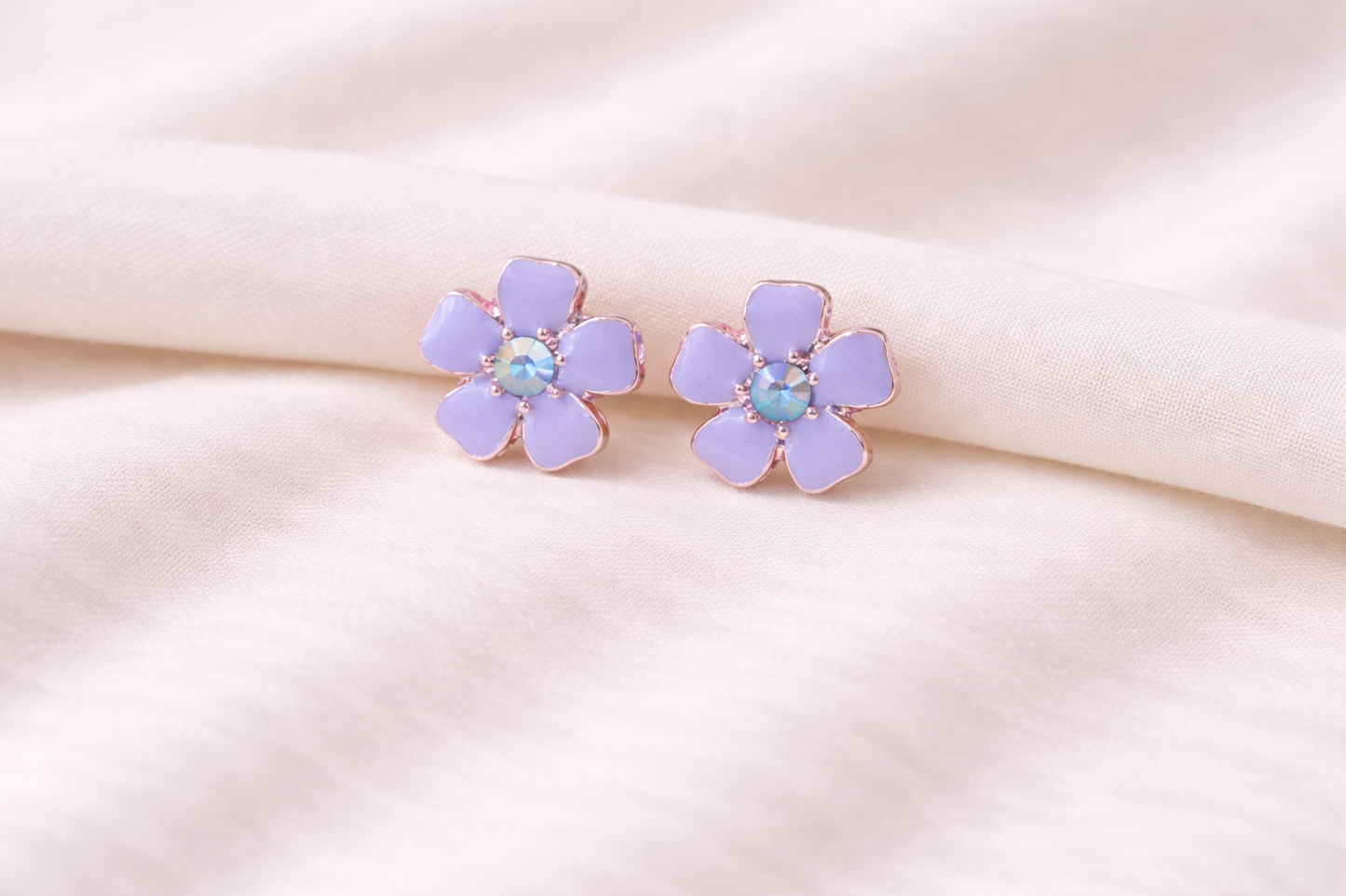 Crystal Stud Earrings-AntiTarnish