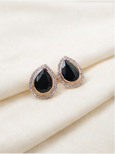 Elegant Lavender Teardrop Stud Earrings - Anti Tarnish