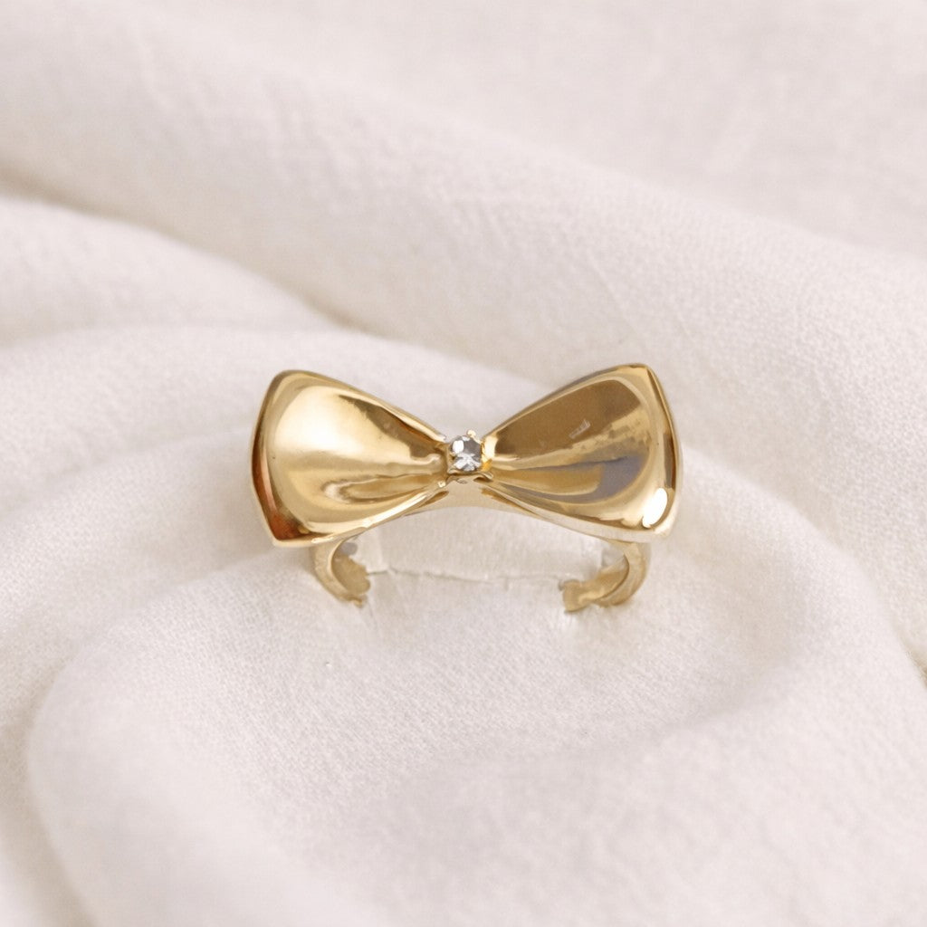 Bow Design Gold Finish–Anti-Tarnish